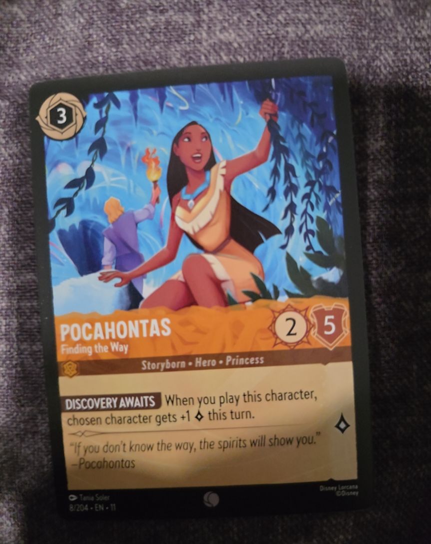 Disney Lorcana Winterspell #8/204 Pocahontas - Finding the Way — front