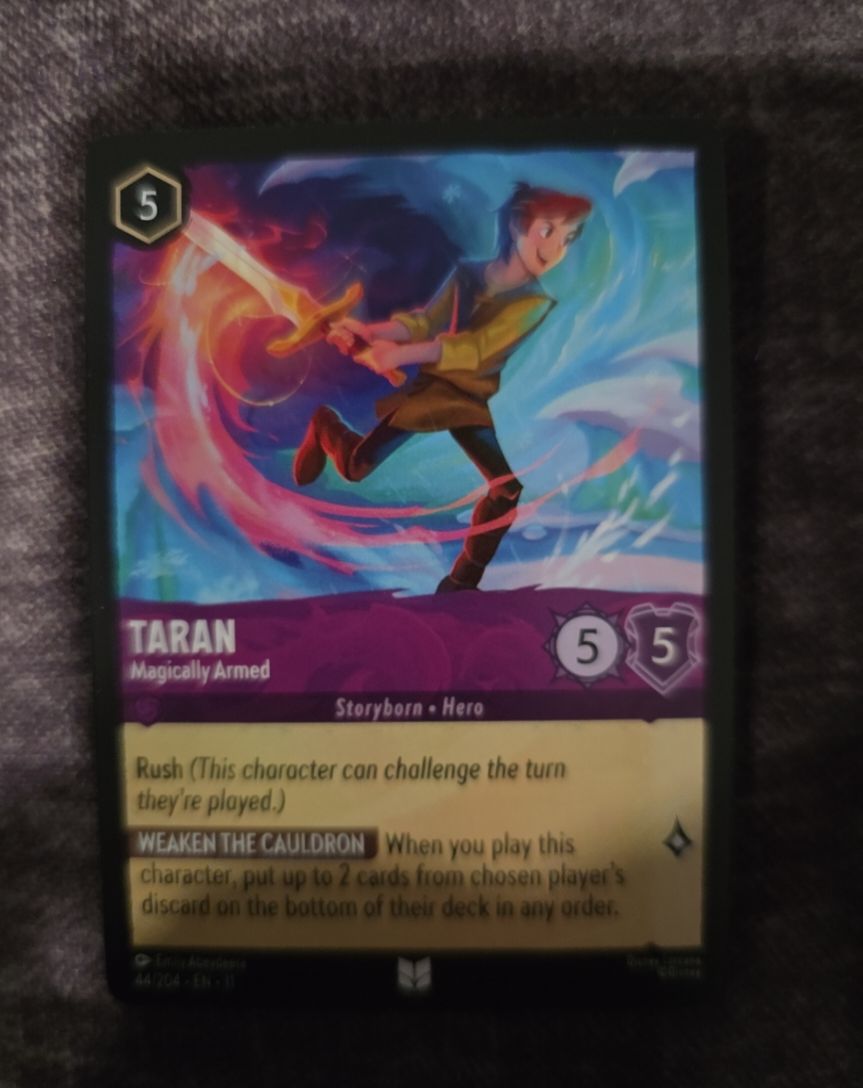 Disney Lorcana Winterspell #44 Taran - Magically Armed — front