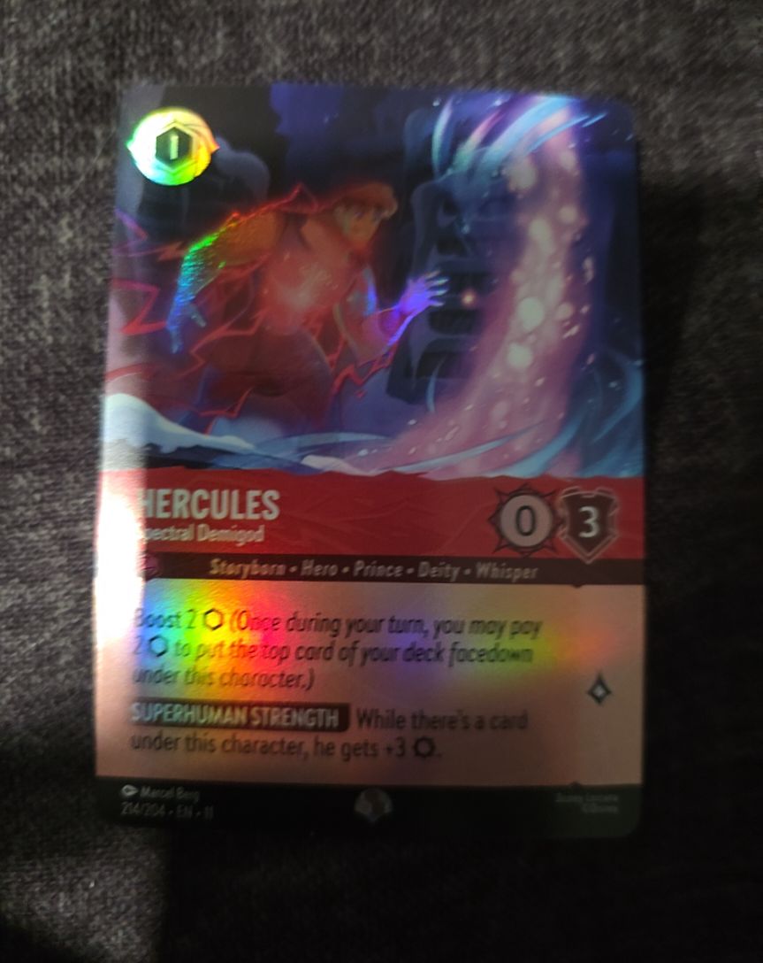 Lorcana Winterspell #117/204 Hercules Spectral Demigod — front