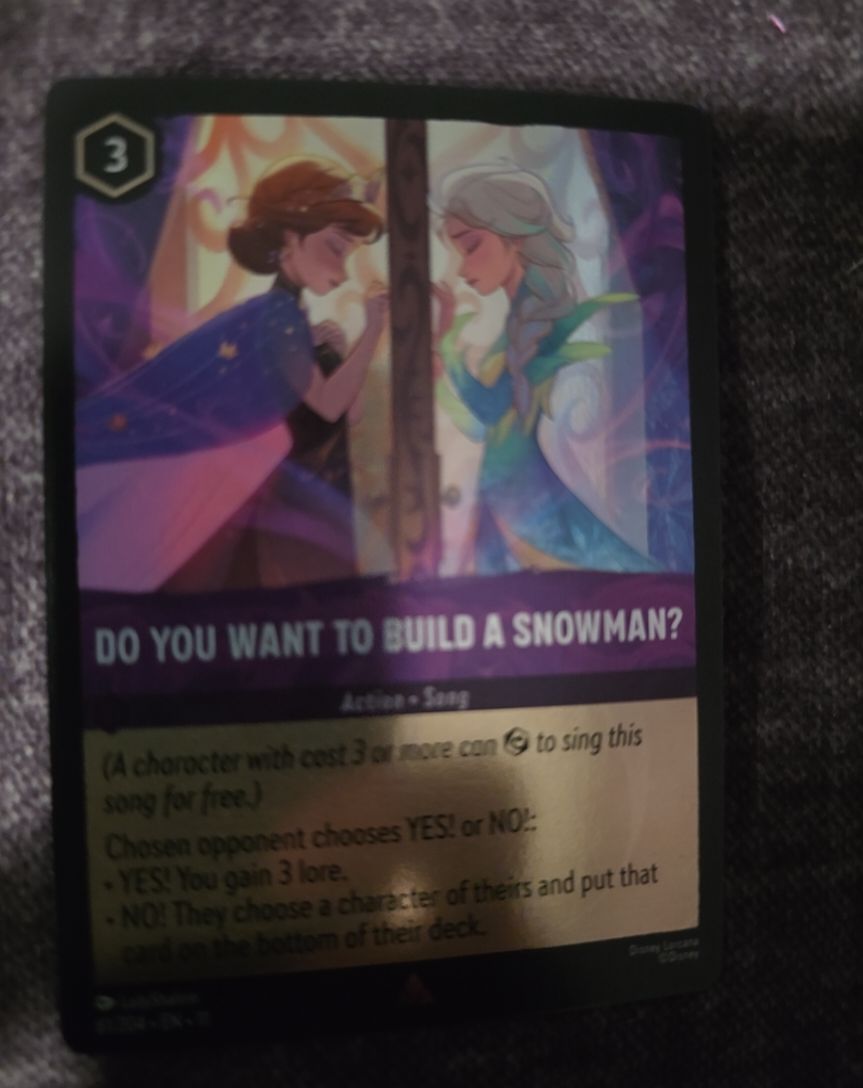 2023 Disney Lorcana Winterspell #61 Do You Want to Build a Snowman? — front