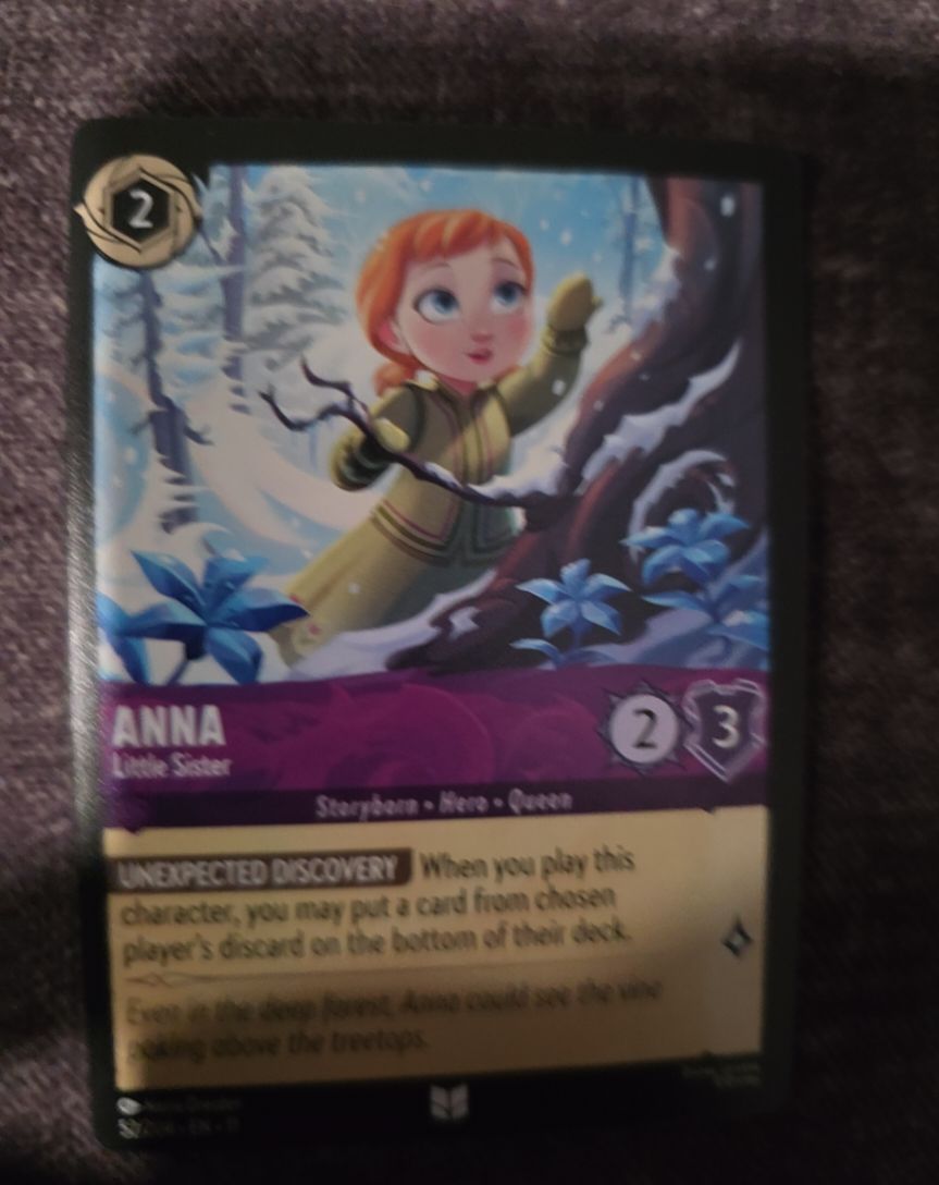 2023 Disney Lorcana Winterspell #52 Anna Little Sister — front