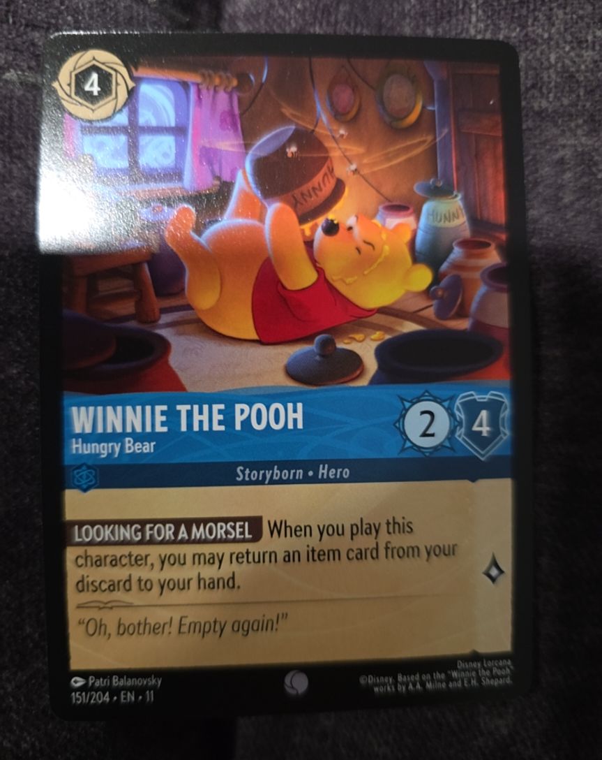 Disney Lorcana #151 Winnie the Pooh Hungry Bear — front