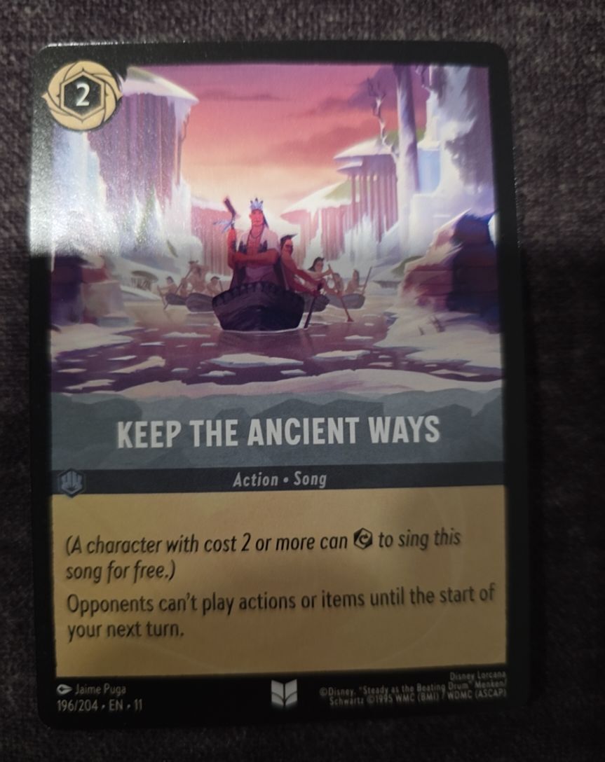 Disney Lorcana Winterspell #196 Keep the Ancient Ways — front