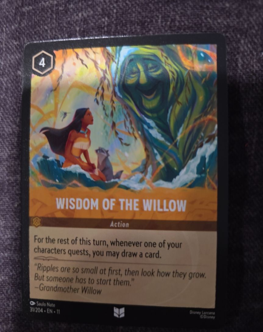 Disney Lorcana Winterspell #31 Wisdom of the Willow — front