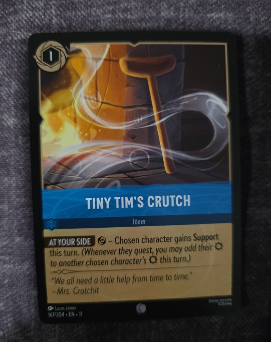 Disney Lorcana Winterspell #167 Tiny Tim's Crutch — front