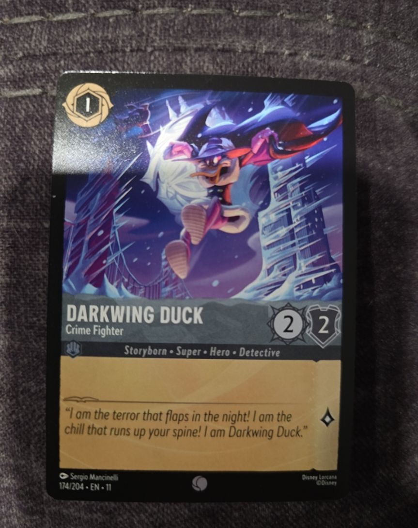 2023 Disney Lorcana Winterspell #174 Darkwing Duck - Crime Fighter — front