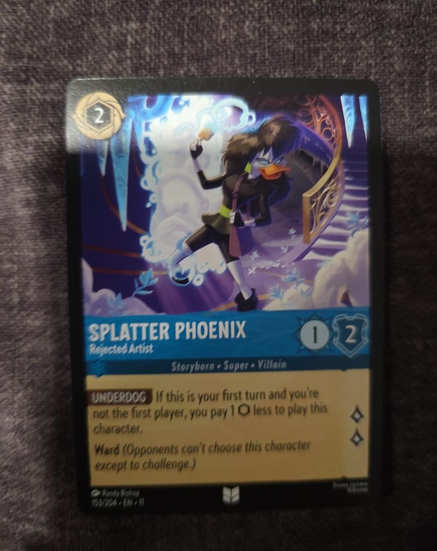 2023 Lorcana Winterspell #153 Splatter Phoenix — front