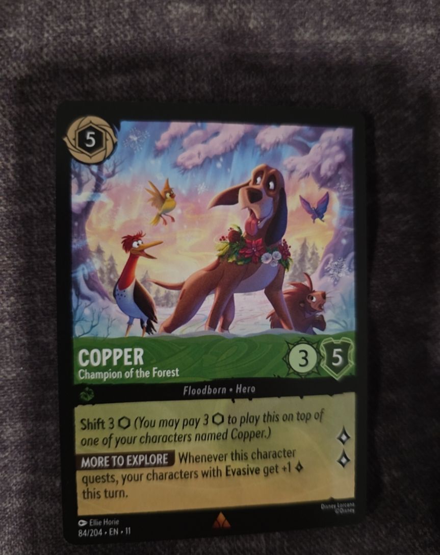 Disney Lorcana Winterspell #84 Copper - Champion of the Forest — front