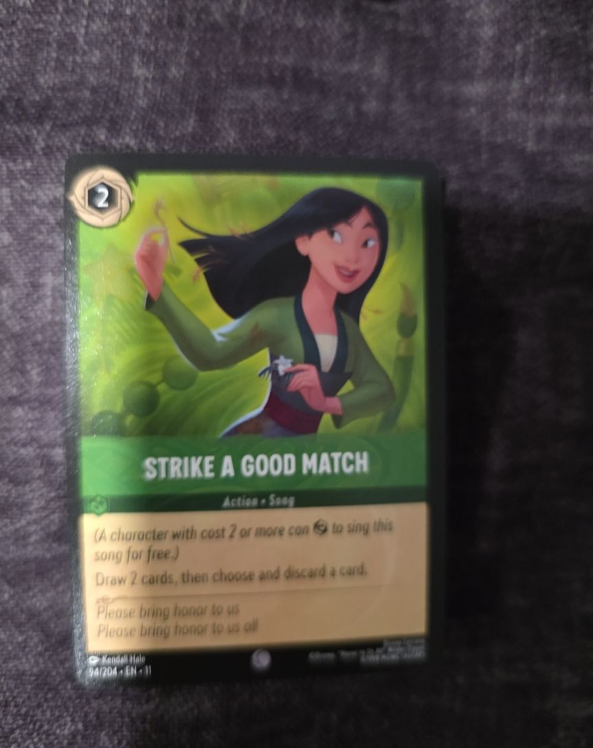 2023 Disney Lorcana #94 Strike A Good Match Mulan — front
