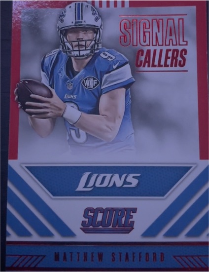 2016 Panini Score #8 Matthew Stafford Signal Callers Red — front