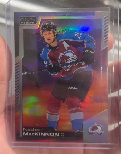 2020-21 O-Pee-Chee Platinum #4 Nathan MacKinnon — front