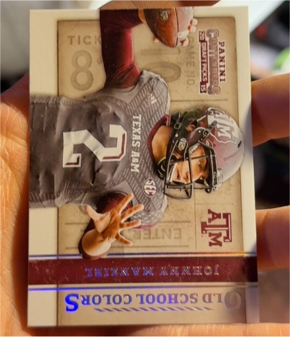 2015 Panini Contenders Draft Picks Old School Colors #27 Johnny Manziel — front