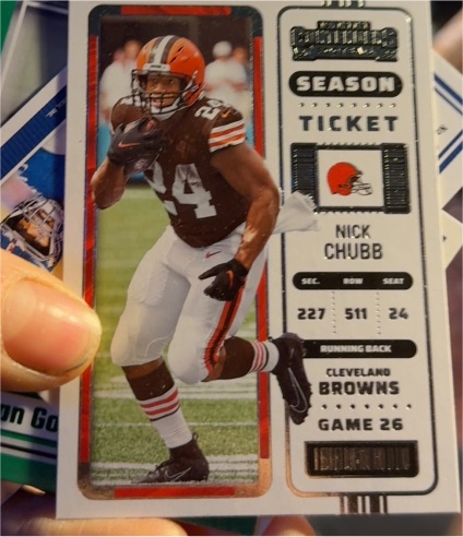 2022 Panini Contenders Season Ticket #24 Nick Chubb Cleveland Browns — front