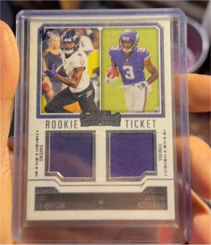 2023 Panini Contenders Rookie Ticket Dual Patch #DS-16 Zay Flowers Jordan Addison — front