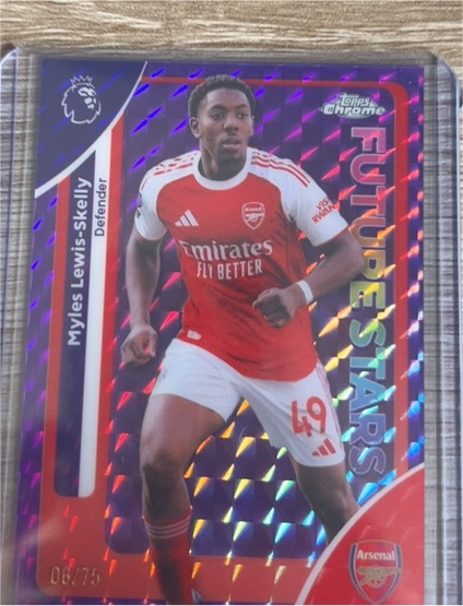 2026 Topps Chrome Premier League #20 Myles Lewis-Skelly Arsenal Future Stars — front