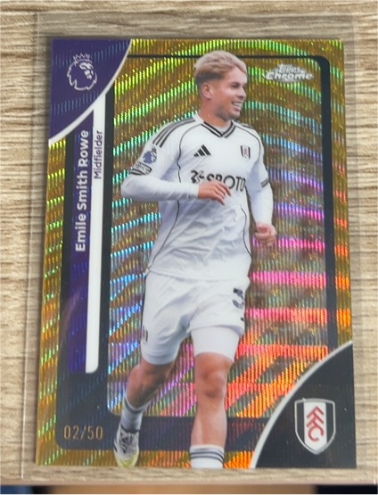 2026 Topps Chrome Premier League #92 Emile Smith Rowe — front