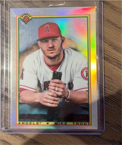 2020 Bowman Chrome #90B-MT Mike Trout — front