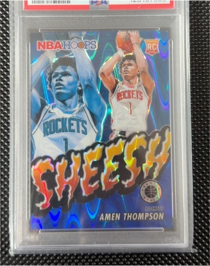 2023-24 Panini NBA Hoops Premium Stock #4 Amen Thompson Sheesh — front