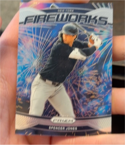 2025 Panini Prizm #22 Spencer Jones Fireworks — front