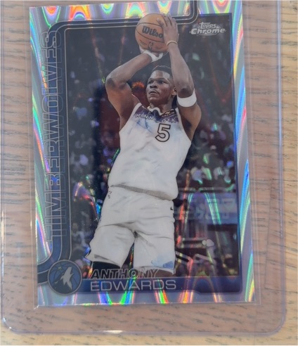 2025-26 Topps Chrome #151 Anthony Edwards — front