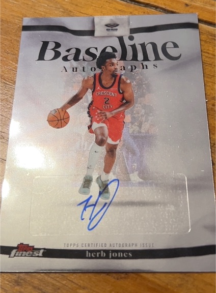2025 Topps Finest Baseline Autographs Herb Jones — front
