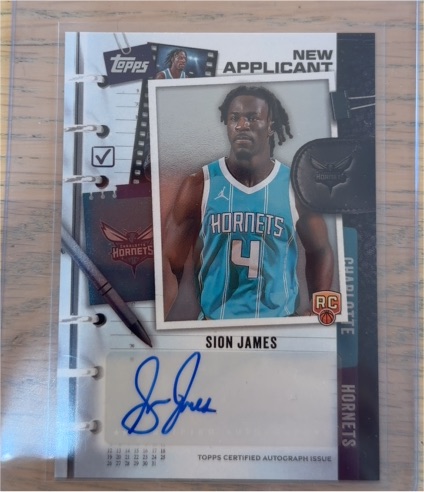 2025-26 Topps New Applicant #NA-SJ Sion James — front