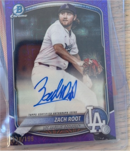 2025 Bowman Chrome Draft #BDC-22 Zach Root — front