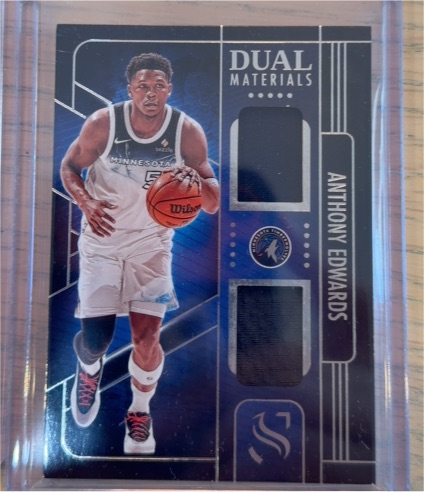 2024-25 Panini Silhouette Dual Materials #DMA-ANT Anthony Edwards — front
