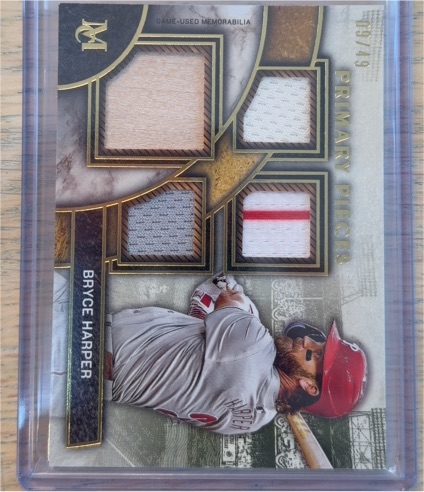 2025 Topps Museum Collection Primary Pieces Quad Relic #SPPQ-BH Bryce Harper — front