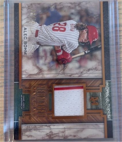 2025 Topps Museum Collection Alec Bohm Meaningful Material Patch #MMR-AB — front