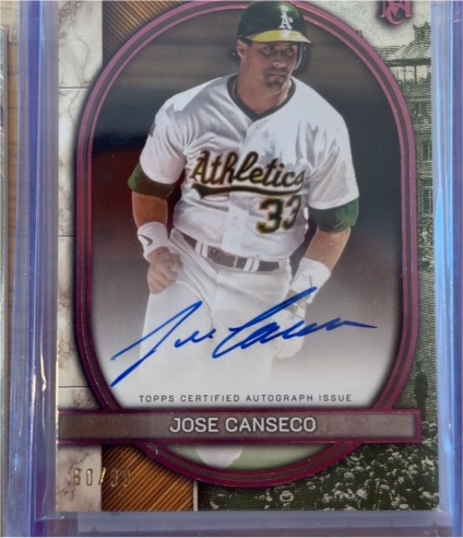 2015 Topps Museum Collection Archival Autograph #AA-JCA Jose Canseco — front