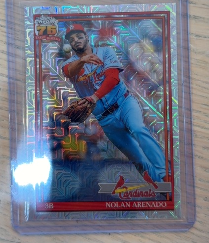 2026 Topps Series 1 #91C-46 Nolan Arenado Silver Pack Mojo Refractor Cardinals — front