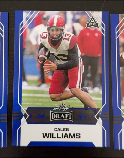 2022 Leaf Draft Blue #05 Caleb Williams — front