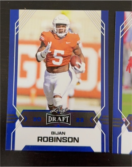 2022 Leaf Draft #01 Bijan Robinson — front
