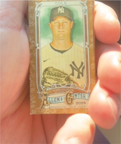 2025 Topps Allen & Ginter #88 Gerrit Cole Mini Gold Border — front