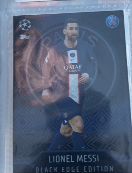 2022-23 Topps Match Attax UEFA Club Competitions Black Edge Edition #466 Lionel Messi — front