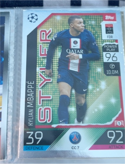 2022-23 Topps Match Attax Styler #CC7 Kylian Mbappé — front