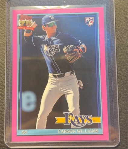 2026 Topps Series 1 #T91-38 Carson Williams Tampa Bay Rays — front