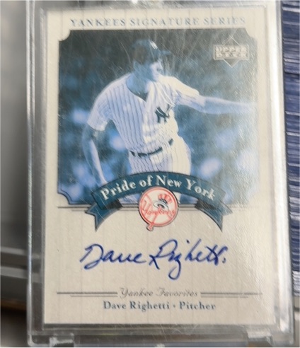 2003 Upper Deck Yankees Signature Series #PN-DR Dave Righetti — front