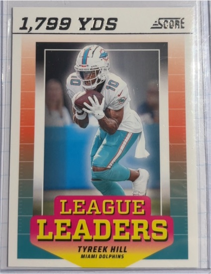 2024 Panini Score #LL-THL Tyreek Hill League Leaders Miami Dolphins — front