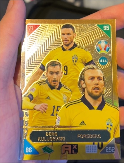 2021 Panini Adrenalyn XL UEFA Euro 2020 #252 Marcus Berg Dejan Kulusevski Forsberg — front