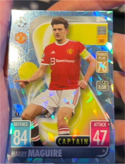 2021-22 Topps Match Attax Champions & Europa League #30 Harry Maguire — front