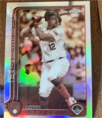 2025 Topps Chrome #98 Rhys Hoskins Sepia Refractor — front