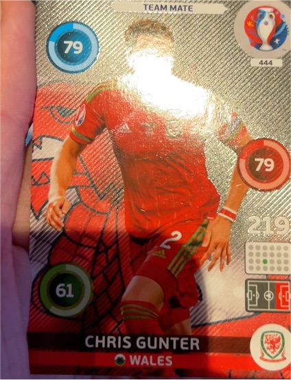 2020 Panini Adrenalyn XL Road to UEFA Euro #219 Chris Gunter — front
