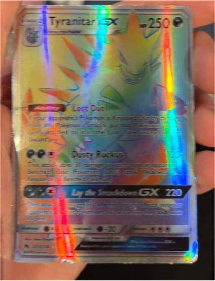 2018 Pokémon Lost Thunder #223 Tyranitar GX — front
