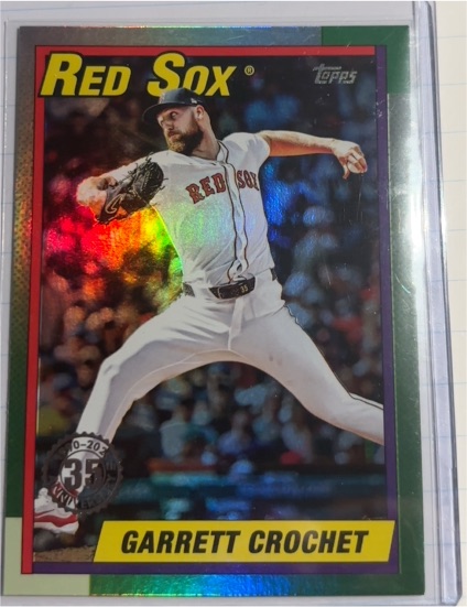 2025 Topps Update #U90-40 Garrett Crochet 1990 Topps Rainbow Foil Red Sox — front