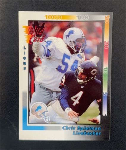 1992 Wild Card #107 Chris Spielman Detroit Lions — front