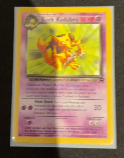 1999 Pokémon Team Rocket #39 Dark Kadabra — front