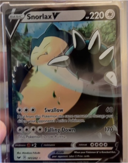 2021 Pokémon Sword & Shield #141 Snorlax V — front