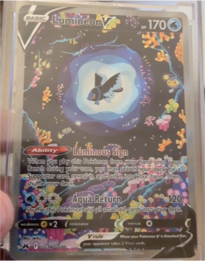 2023 Pokemon Crown Zenith GG39 Lumineon V — front